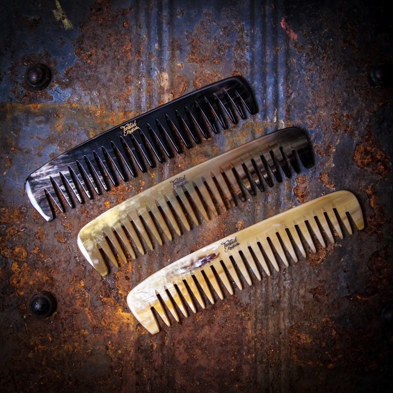Ox Horn Wide Tooth Beard Comb