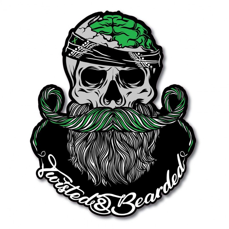 Twisted & Bearded Mental Health Logo Sticker