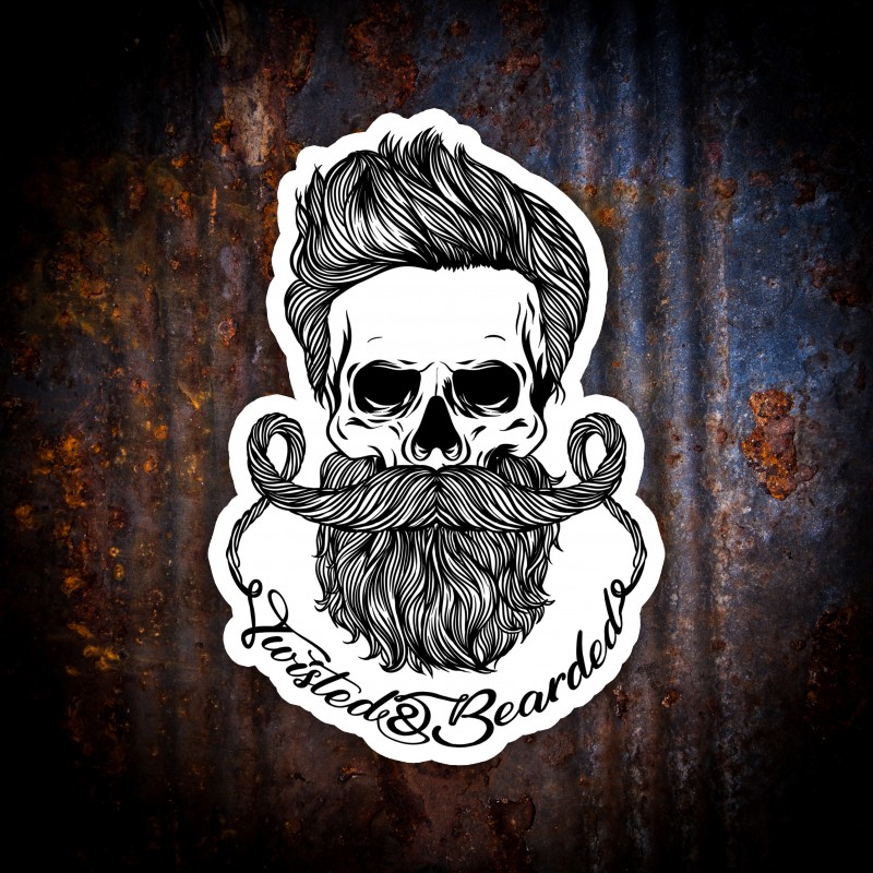 Twisted & Bearded Club Sticker
