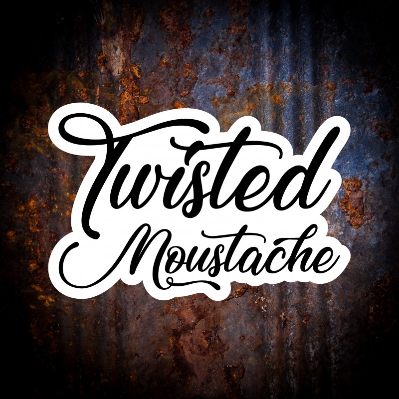 Twisted Moustache Logo Sticker