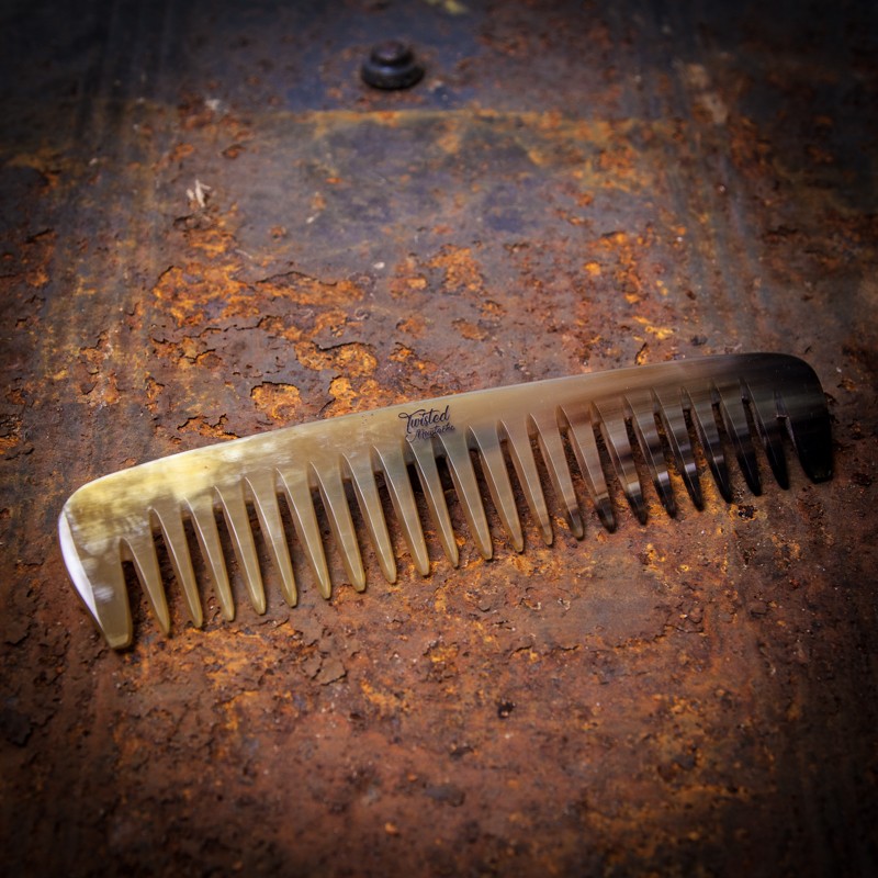 Ox Horn Wide Tooth Beard Comb