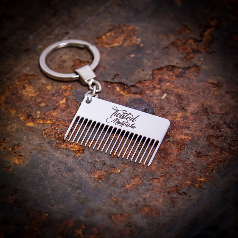 Keychain Moustache Comb