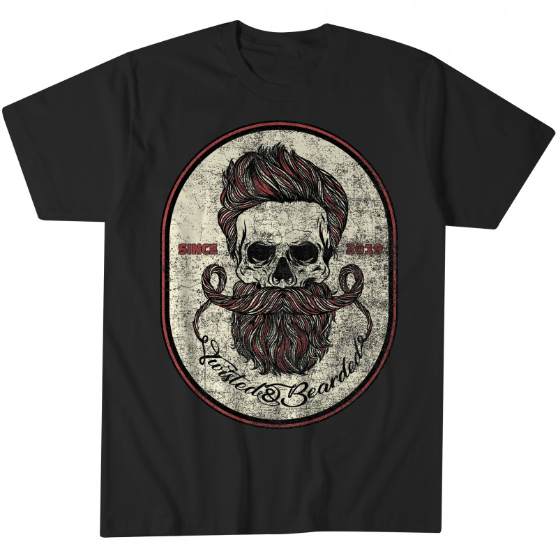 Twisted & Bearded Vintage Logo Tee